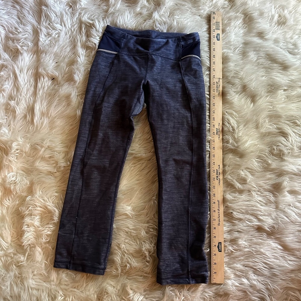 Lululemon Speed Tight adjust‎ Leg Leggings 6 Purple Gray Heather Pockets Active
